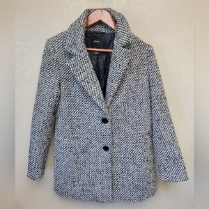 Forever 21 Black and White Tweed Blazer Size Small